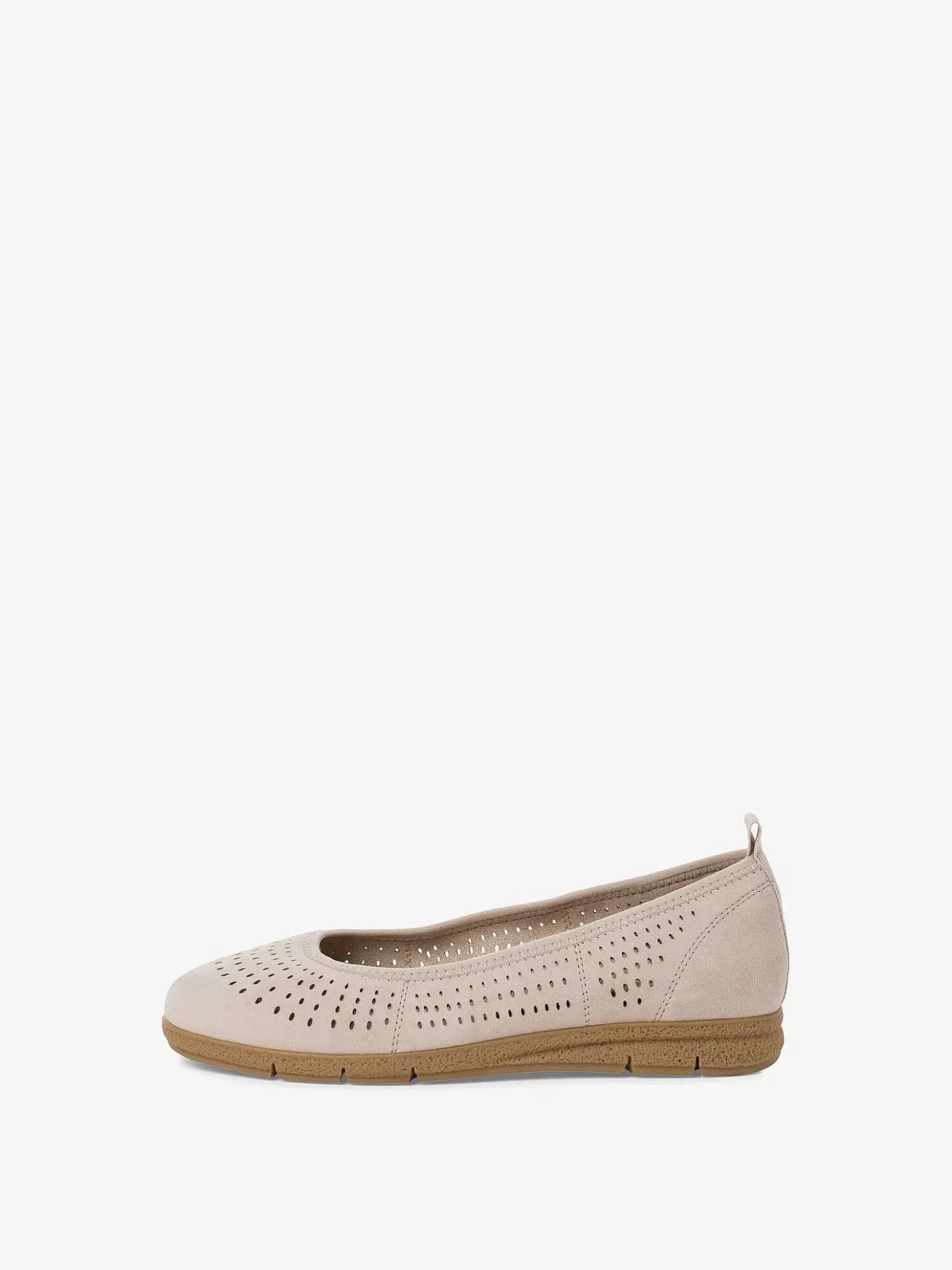 Tamaris Leren Ballerina - Beige