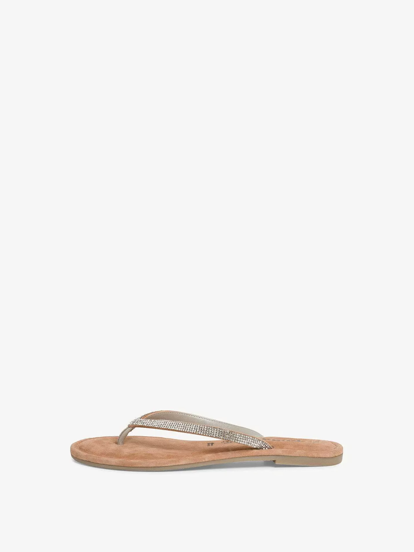 Tamaris Leren Flip Flops - Metallic