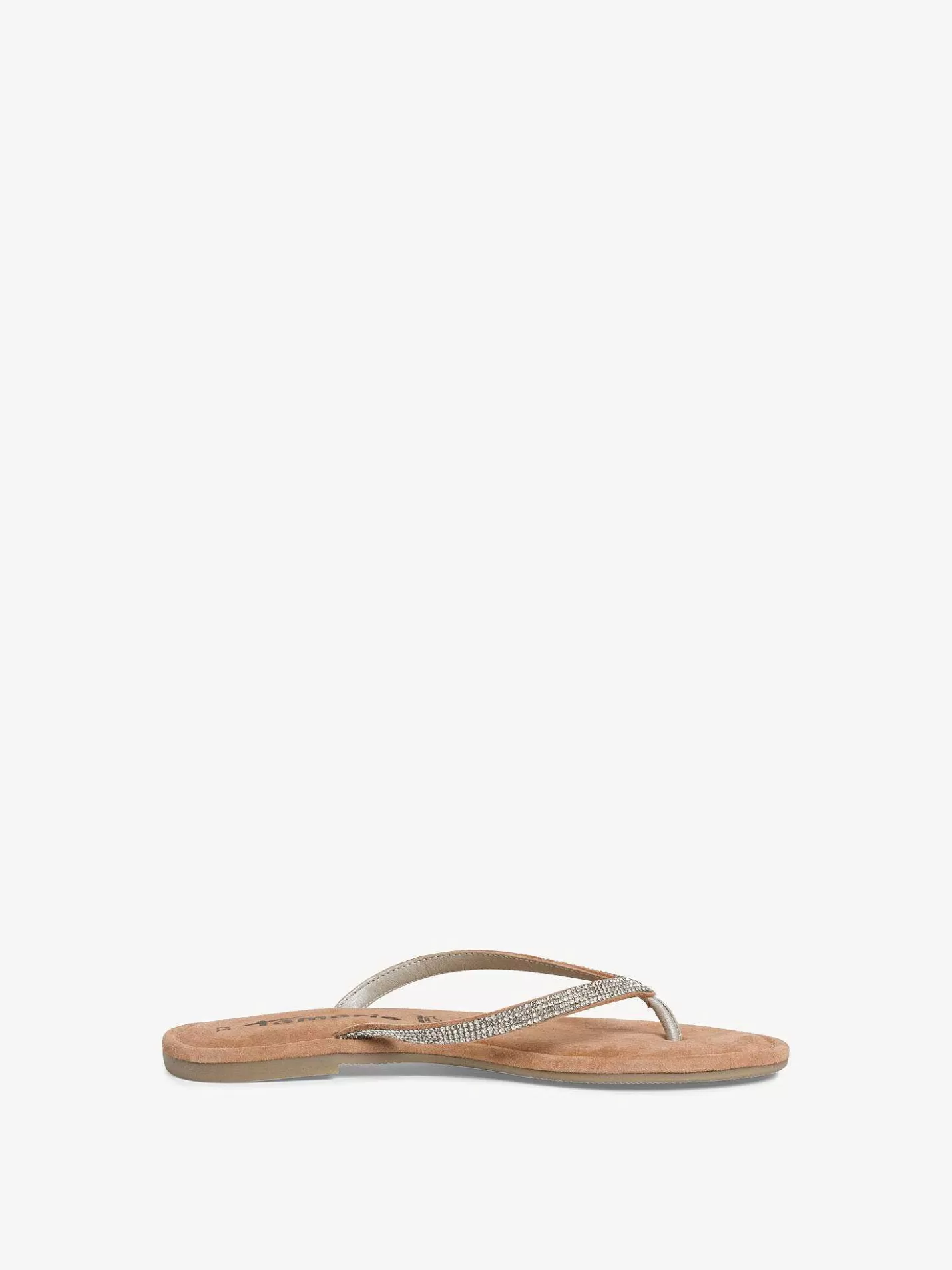 Tamaris Leren Flip Flops - Metallic