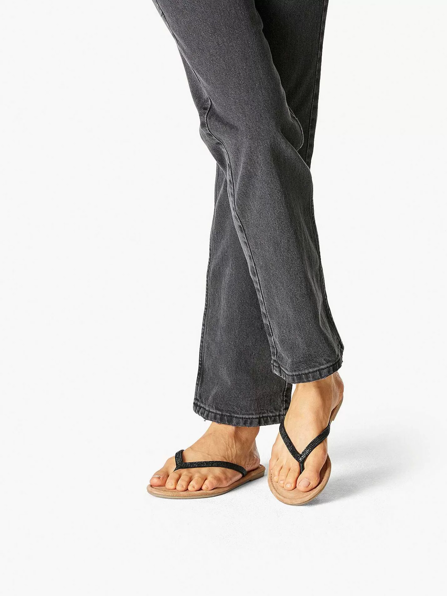 Tamaris Leren Flip Flops - Zwart