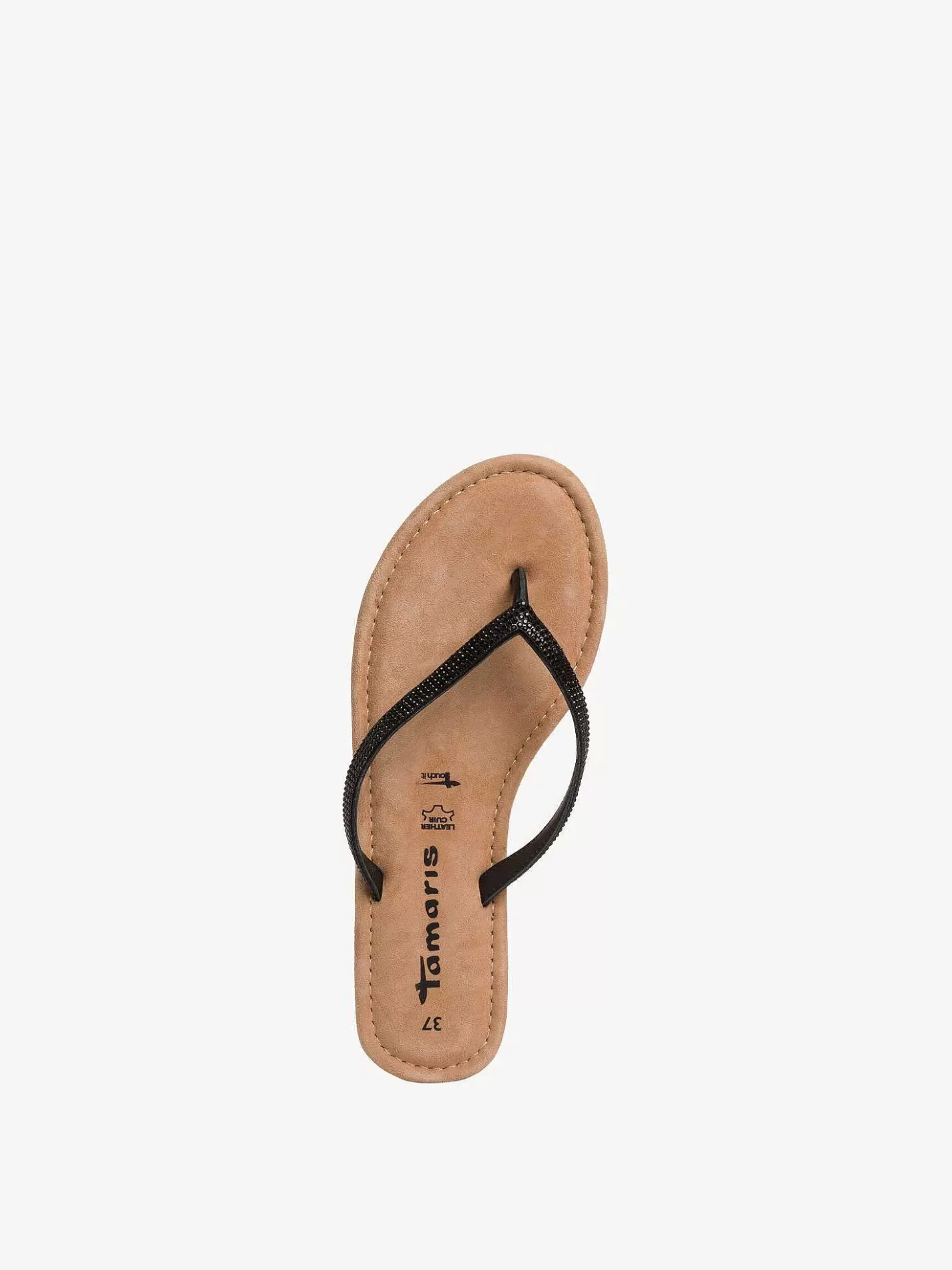 Tamaris Leren Flip Flops - Zwart